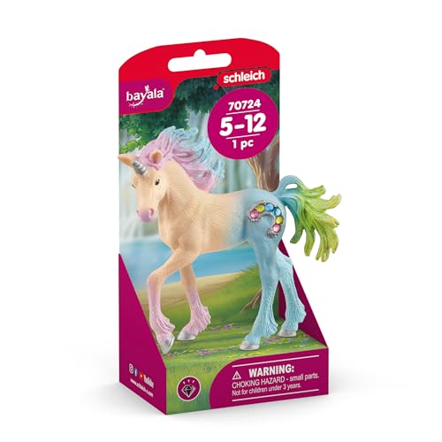 SCHLEICH BAYALA | Bonbon Einhorn Fohlen 70724 | detailgetreue, Fantastische Figuren | tolles Geschenk für Mädchen und Jungen | wunderschöne Sammelfiguren | Spielfigur ab 5 Jahren | 8 x 4 x 8 cm