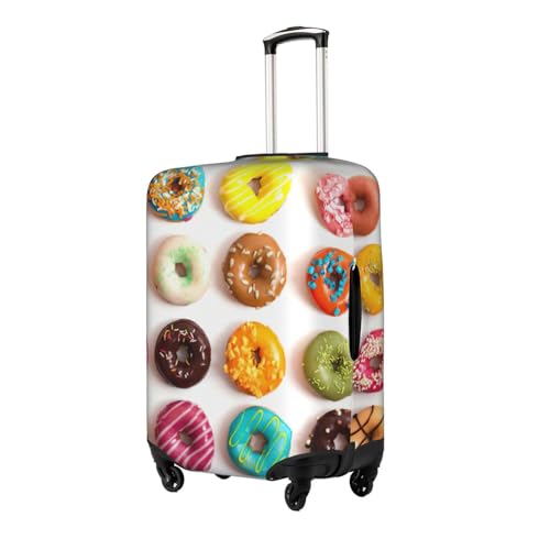 Different Flavors Of Doughnuts Print Travel Elastic Suitcase Luggage Baggage Cover Protector, Washable And Anti-Scratch2