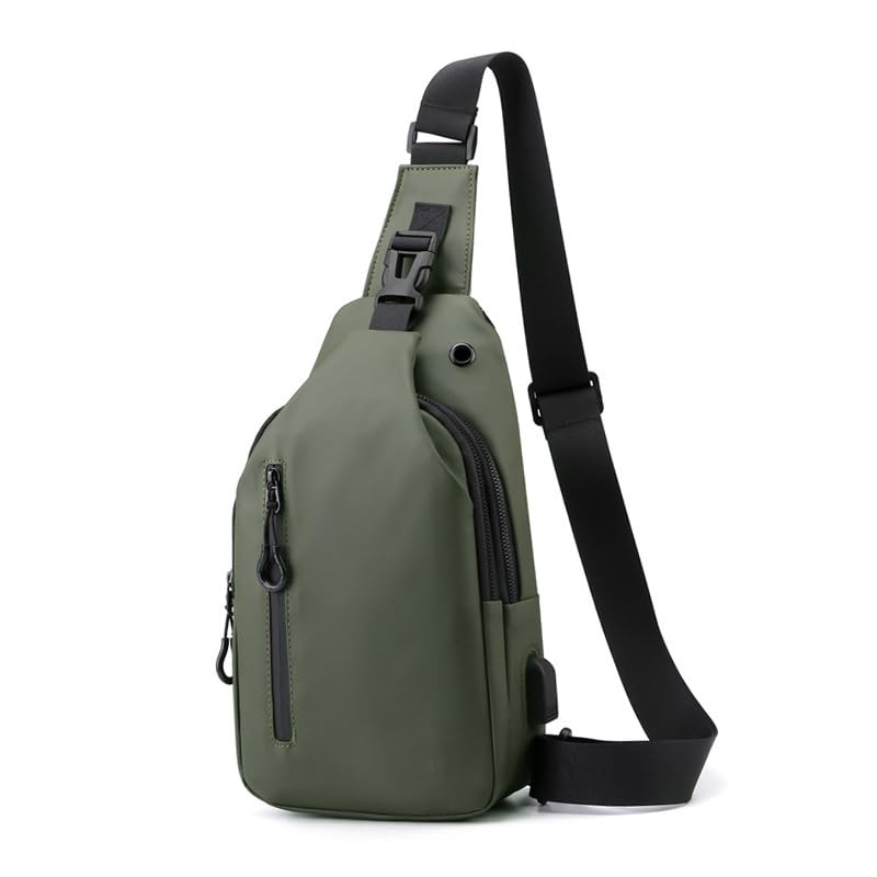Bolsa masculina para uso em mochilas Bolsa de peito para esportes ao ar livre Bolsa para mochilas de viagem (Verde)