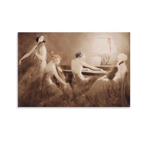 Toile imprimée Louis Icart Mélodie Hour : le cadeau de crémaillère idéal pour amateurs d'art