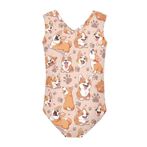 Image of INSTANTARTS Leopard Leotard Girl Gymnastics Toddler Tank Biketards One Piece