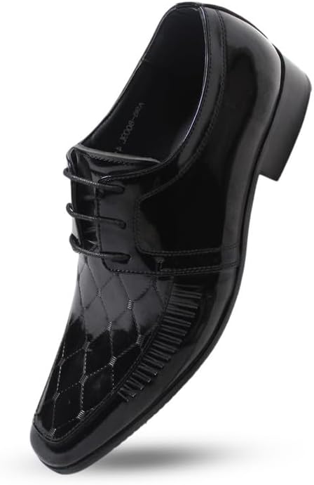 Classic Criss-Cross Derby Shoes for Men – Stylish Lace-Up Formal Shoes | Unique Criss-Cross Design, Comfortable Sole, Ideal for Office, Weddings & Parties|