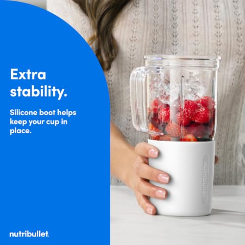 nutribullet Turbo Tumbler Edition, Personal Blender For Smoothies & Frozen Drinks, 24 Ounce Tumbler with boot, 32 Ounce Cup, Travel & To-Go Lids, 1000 Watt, Matte White, NB30400AW - image 8