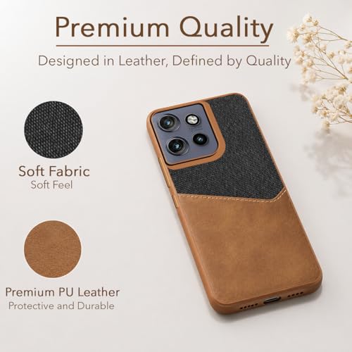 Image of Jkobi Back Cover Case for Motorola Moto Edge 50 Neo (Dual PU Leather Stitch | Professional Minimalist | Soft and Flexible)