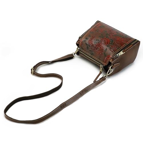 Image of LETEULO Crossbody Bag for Women Top Handle Tote Purses Vintage Satchels Handbag