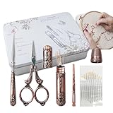 Style vintage idéal : emportez votre couture à l'extérieur avec ce kit de ciseaux à broder vintage. Emballé dans une belle boîte en fer, il est parfait pour un établi, une valise, un sac à dos ou une poche. Léger et facile à ranger, vous serez souvent prêt pour votre projet.