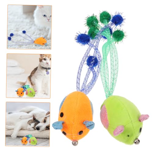 SUPVOX 2 Pçs Brinquedo De Gato Brinquedos Para Gatos Internos Brinquedo De Gato Brinquedo De Pelúcia