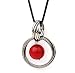 Nataliya Statement Pendant Necklace (Red Bead Pendant)