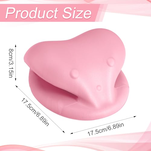 Image of Sink Hair Washing Neck Pillow Kids, Shampoo Station for Sink Portable Shampoo Basin Ergonomic Hair Wash Tray Rest Support Pillow for Bathtub Accessories Tools (Pink)