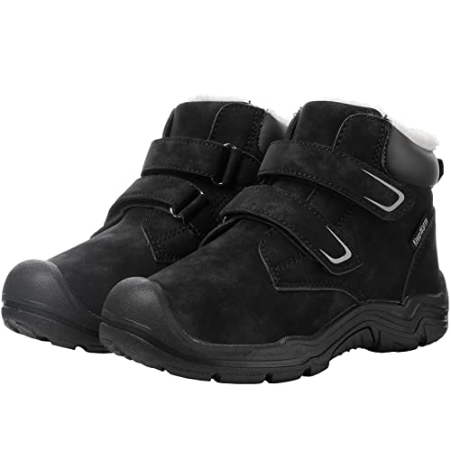 Kids Girls Boys Winter Snow Boots Fur Lined Warm Ankle Boots Non Slip Outdoor Hiking Trekking Shoes3