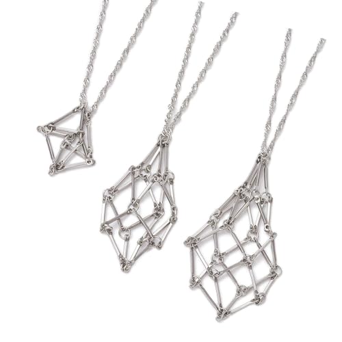 [Aurgiarme] 3pcs/seet�X�e�����X�|��̃P�[�W�l�b�N�`�F�[���N���X�^���z���_�[�l�b�N���X�M�t�g