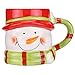 Amosfun Świąteczny kubek bałwan ceramiczny kubek do kawy herbata mleko kubek prezenty świąteczne