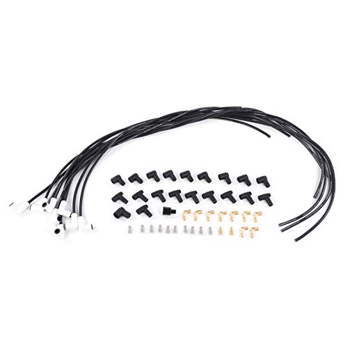 Kit de Alambre de Bujía de 8 Mm con 90 ° de Arranque de Cerámica a Alta Temperatura Resisitante 9001C Universal