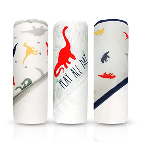 Image of MODERN BABY 3 Pack Hooded Baby Bath Towel Set for Newborns Infants & Toddlers, Boys & Girls Baby Hooded Towels