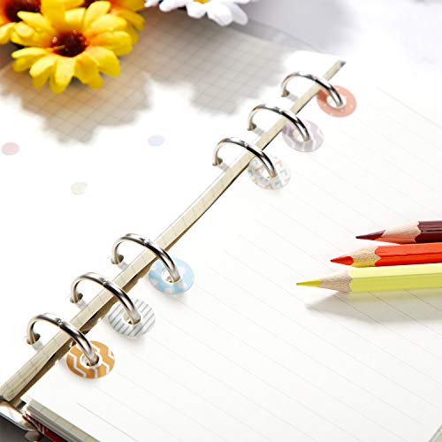 Self Adhesive Set Of Fashion Loose-Leaf Paper Reinforcement Labels, Assorted Donut Designs, Great For School, Home And Office (Style E) #TOP6