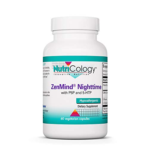 Nutricology ZenMind Supplement - Calmness Support, Day or Night, GABA, L-Theanine, Hypoallergenic, Vegetarian Capsules - 60 Count