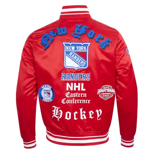 Image of Pro Standard Mens NHL Old English Satin Jacket
