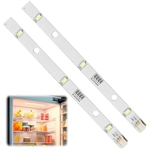 2 Stück LED-Lichtleiste für Rongsheng/Hisense, LED Kühlschranklampe, Kühlschrank Ersatzteile, Lichtleisten für kühlschrank, kompatibel E349766 MDDZ-162A 1629348 DC12V 2W