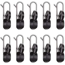 10PCS Bait Clip,Snap Swivel Slid Rings, Fishing Tackle Kit,Fishing Board Release Clip Impact Bait Clip Fishing Hook Decoupling Fishing Accessories,Black