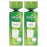 Simple Gift Set Moisturising Treats Face Wash 150ml- 2 Pack, Gentle Skincare Cleanser for Sensitive Skin Daily Hydration with Pro-Vitamin B5 and Vitamin E Soap-Free Non-Irritating Formula