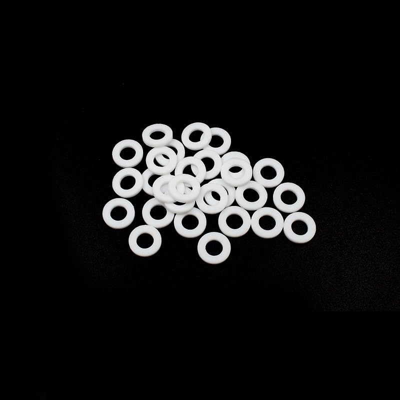 Podkładki płaskie PTFE, Zestaw 10 uszczelek PTFE Płaski pierścień 2 mm M6 do M45 Podkładki O-ring do kranu z wężem falistym(M45x55x2mm)