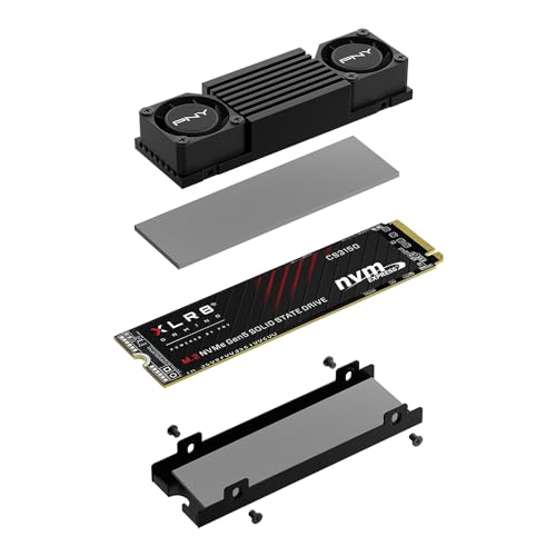PNY SSD Interne CS3150 2TB M.2 NVMe avec dissipateur Noir - M280CS3150HS-2TB-RB
