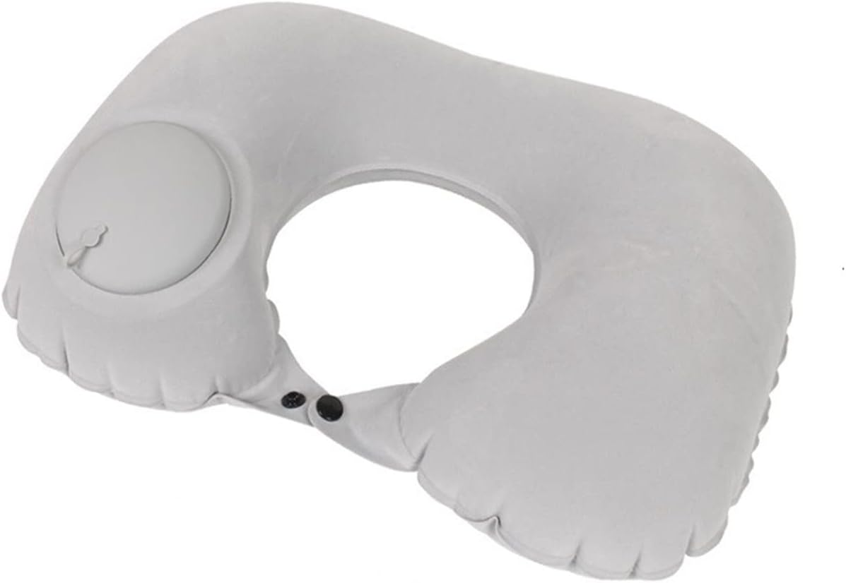 CCLUB Almohadas de Aire inflables en Forma de U Portátil Cuello de Dormir Cuello de la Almohada NAPA Cabeza DE LA CUBITA Ajuste for EL Camino DE Cambio AIRNEO