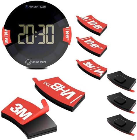 EFEALL Ersatz Parkscheibe Klebepads [6 PCS] für OOONO P-DISC/CO-Driver NO2 | Größere Klebefläche, Stabiler Halt, 3M VHB Klebepad, Rückstandsfrei Entfernbar, für OOONO P-DISC NO4/3/