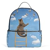 5. Verstellbare Schultergurte für den Komfort, der Reißverschluss ermöglicht es Ihnen, ihn leicht und reibungslos zu gleiten. Das Material des Rucksacks ist weich und leicht, Sie können ihn während der Reise in Ihr Gepäck falten. Der Mnsruu Basic Schulrucksack ist ein ultraleichter, einfacher Rucksack, der für diejenigen, die lässig mögen, bietet Ihnen perfekte Dienstleistungen in der Schule, Arbeit, Reisen und Wochenendausflüge.