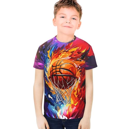 Kids Tie Dye Shirt Boys Tie Dye Tshirt Short Sleeve Graphic Tee Shirts Tops for Boys Girls 6-16 Years3