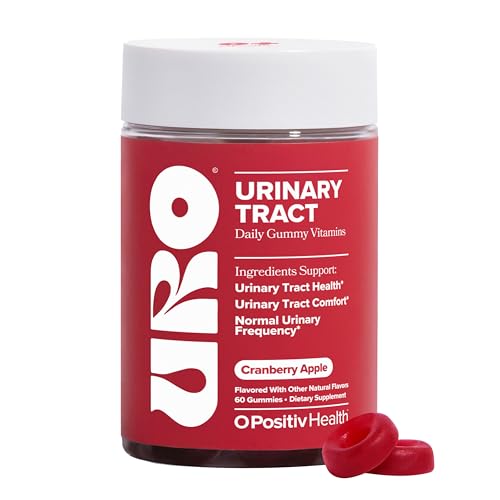 O Positiv URO Urinary Tract Gummy Vitamins Promotes Urinary Tract Health and Comfort & Supports Normal Urinary Frequence Clinically-Studied Pacran Complete Cranberry 30 Servings