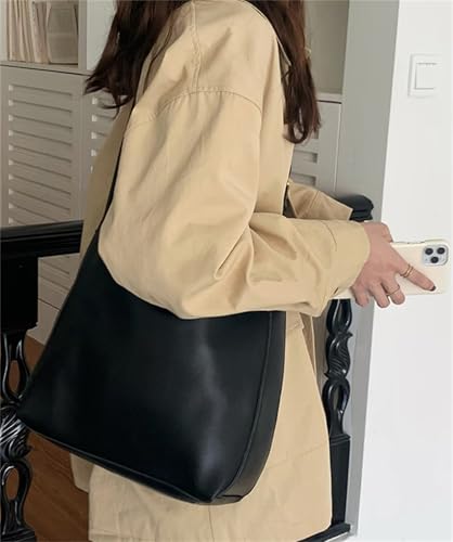 Women Large Tote Bag Slouchy Shoulder Handbag Zip Pouch PU Leather Crossbody Satchel Work College Travel3