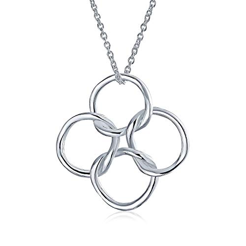 Collier bff quatre infinity love argent 925 contre le ternissement