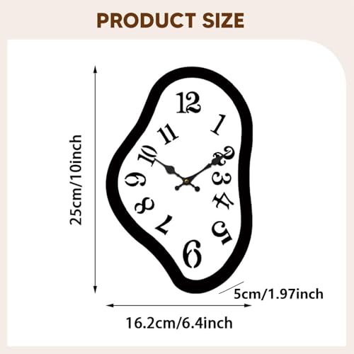 Horloge murale moderne design irrégulier esthétique rétro pour maison - 6