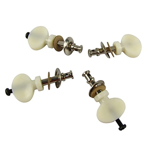 IKN White Ukulele Tuning Pegs Pin Machines Tuners Pack of 4