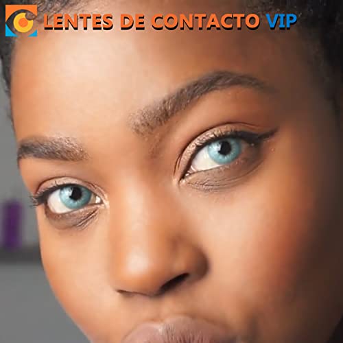 Miniatura 3 de Topacio Vip Lentillas De Color Celeste Claro Sin Aro Duración 1 Año