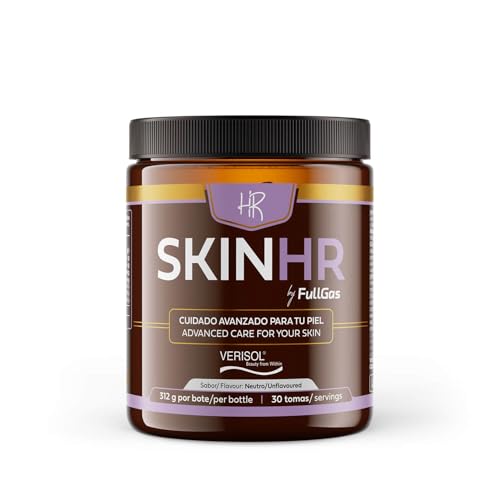 FullGas SkinHR Colágeno Hidrolizado VERISOL® B y Ácido Hialurónico Nutricosmética Antiedad Piel, Pelo y Uñas | Sabor Neutro | 312g