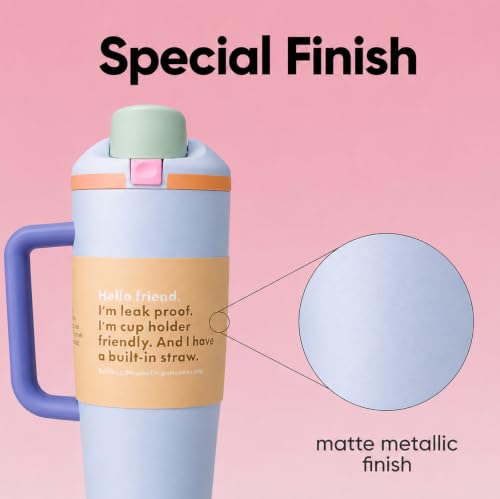 Image of HomeCloud 1200ML Stainless Steel Water Bottle - Double-Wall Vacuum Insulated, Leakproof Straw Lid, BPA-Free Reusable Travel Flask with Two-Way Spout for Gym, Office & Outdoor Use (H SkyBlue)