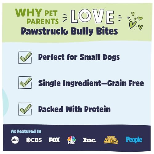 Pawstruck-Natural-1-4-Bully-Stick-Bites-for-Small-Dogs-Puppies--Single-Ingredient-Digestible-Rawhide-Free-Alternative-High-Protein-Chew-Treat-Bones-8-oz-Bag-Packaging-May-Vary - Cucciolini Doodles Pawstruck-Natural-1-4-Bully-Stick-Bites-for-Small-Dogs-Puppies--Single-Ingredient-Digestible-Rawhide-Free-Alternative-High-Protein-Chew-Treat-Bones-8-oz-Bag-Packaging-May-Vary