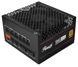 Rosewill VMG 850W 80+ Gold, ATX 3.0 & 3.1 Compatible, Full Modular Low-Noise Power Supply, PCIe 5.1 12V-2x6 Connector, 100% Japanese Electrolytic Capacitor, 120mm FDB Silent Fan - 5 Year Warranty