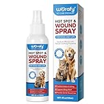 Hot Spot Treatment for Dogs, Natural Plant Extract Formula Gentle Wound Spray, Relieve Dry Skin, Scratching, Rashes, Redness, Swelling and Bites. Gentle Pet Hot Spot Spray for Dog & cat 4 Fl Oz