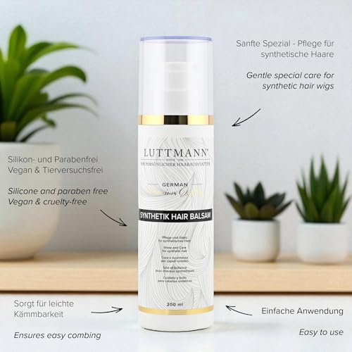 LUTTMANN Zestaw do pielęgnacji włos, szampon, balsam, odżywka do włosów, naturalna i syntetyczna, każda 200 ml