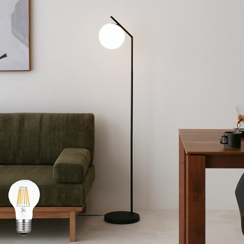 VENTOTA �t���A���C�g �ԐڏƖ� �t���A�X�^���h led �����v �k�� ������� �d�C�X�^���h �������F floor lamp ���r���O���[�� �C���e���A���C�g E26 �Q�� Modico-F (�u���b�N�b�t�B�������gLED�d���t)