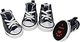 BESUNTEK Pet Dog Shoes, Puppy Canvas Sport Shoes Sneaker Boots, Non Slip Causal Shoes Dog Paw...