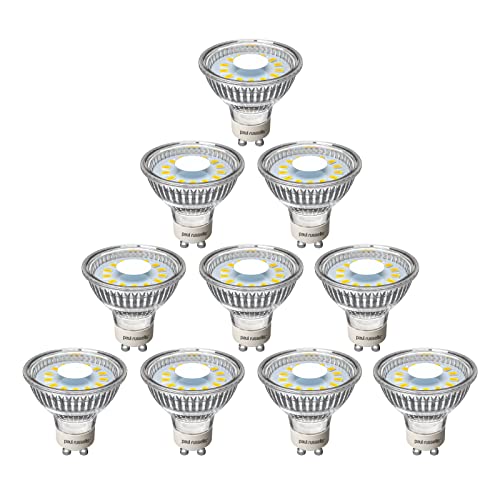 Paul russells GU10 LED Bulbs, 4W 450lumens, 35Watt Equivalent GU10 Spotlight Bulbs Replacement, 100° Wide Beam