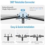 EMART Back Drop Adjustable Stand, 10x20 Backdrop Stand Heavy Duty Photography Background Support System Kit with 300° Angle Rotatable Connector and 8 Spring Clamps for Parties, Wedding, Photo Studio - Image 4