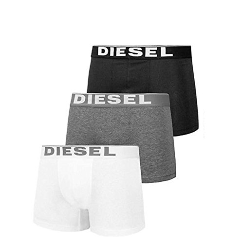 Diesel UMBX-KORY Boxer Homme - Gris/Blanc/Noir 04 - Small - Lot de 3