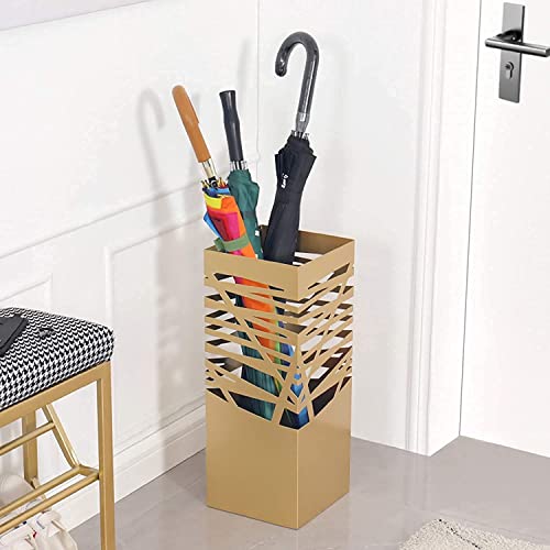 Porte-parapluies en fer forgé robuste design géométrique de coin - 5