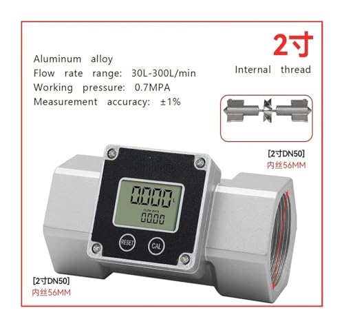 Débitmètre électronique numérique 2" en alliage d'aluminium