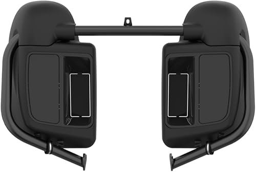 Miniatura 25 de Moto Onfire River Rock Gray (brillante) carenados inferiores aptos para H-D Touring Street Road King Glide FLTR 2014-2023, kits de calentadores